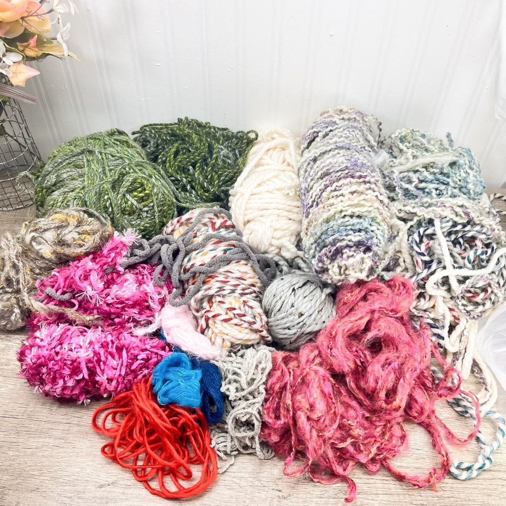 Mixed Lot Darn Good Twist Yarn Reclaimed Silk and Other wool and soft yarns